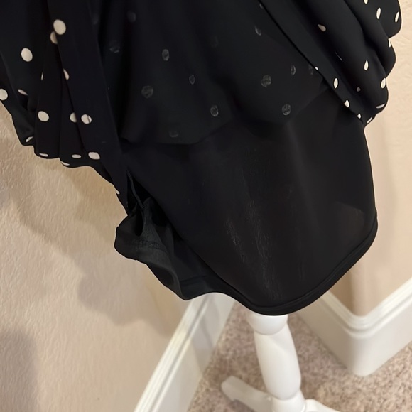 NEW LOFT Sleeveless Polka Dot Jersey Knit Dress XS Petite - Picture 10 of 12